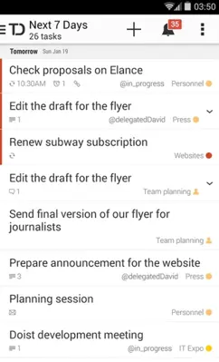 Todoist android App screenshot 1